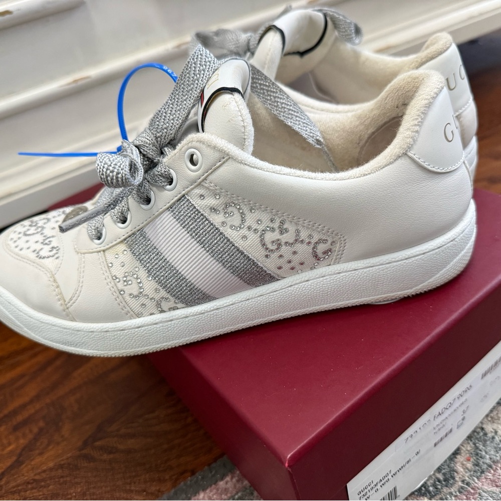 Gucci GG Crystal Web Screener Sneakers - Picture 5 of 10